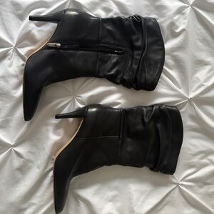 Vince Camuto Black Leather Slouch Boots - Size 12 -